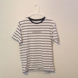 Striped blue and white shirt - cactus man